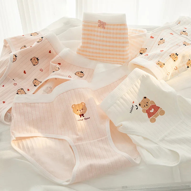 White and Pink panties with assorted prints. Casual and stylish multi-pack panties for daily wear.