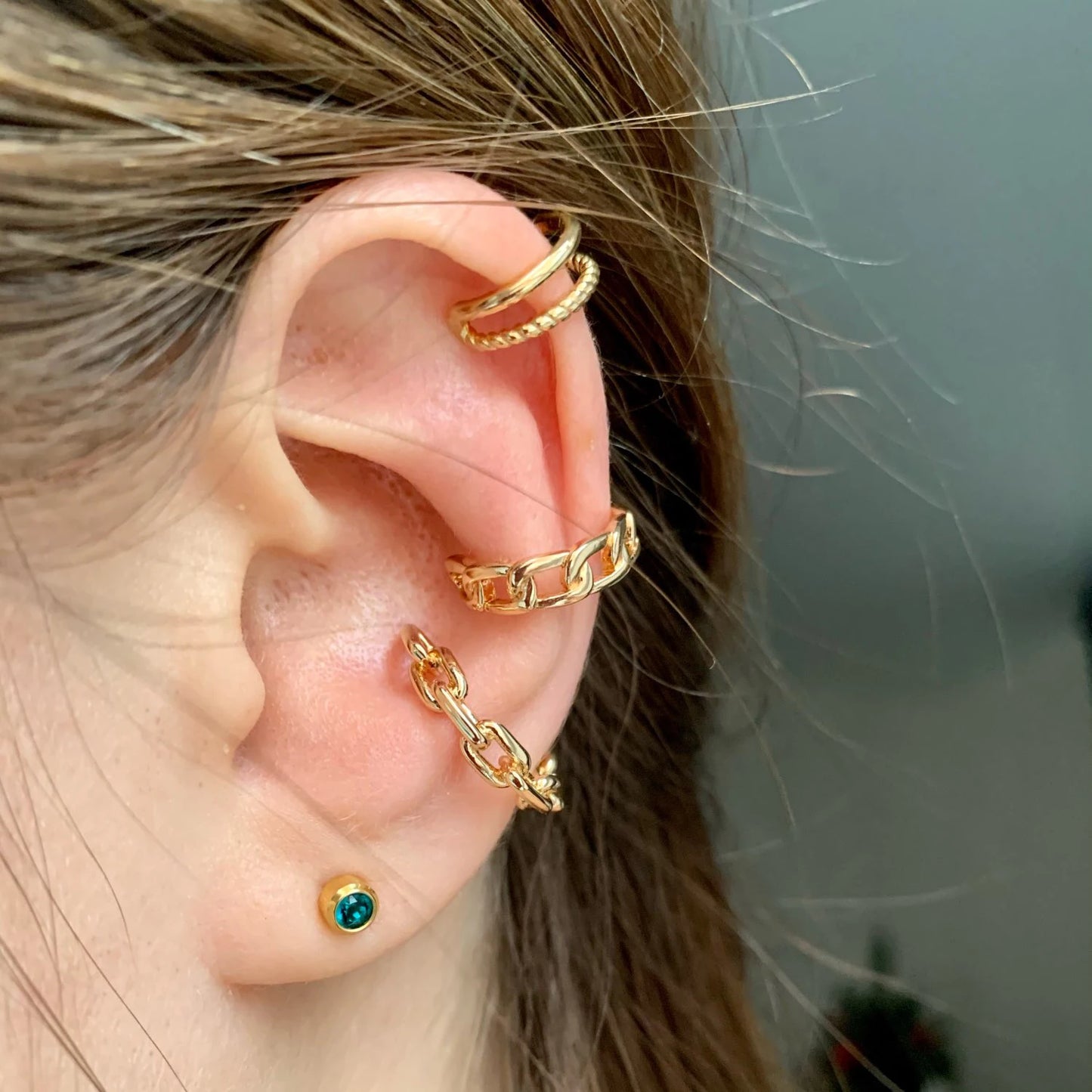 AmouraElegance Punk Fashion Gold Color Ear Cuff Earrings for Women | MINI Cute Small Earcuff Clip-On Earring | No Piercing Elegant Jewelry