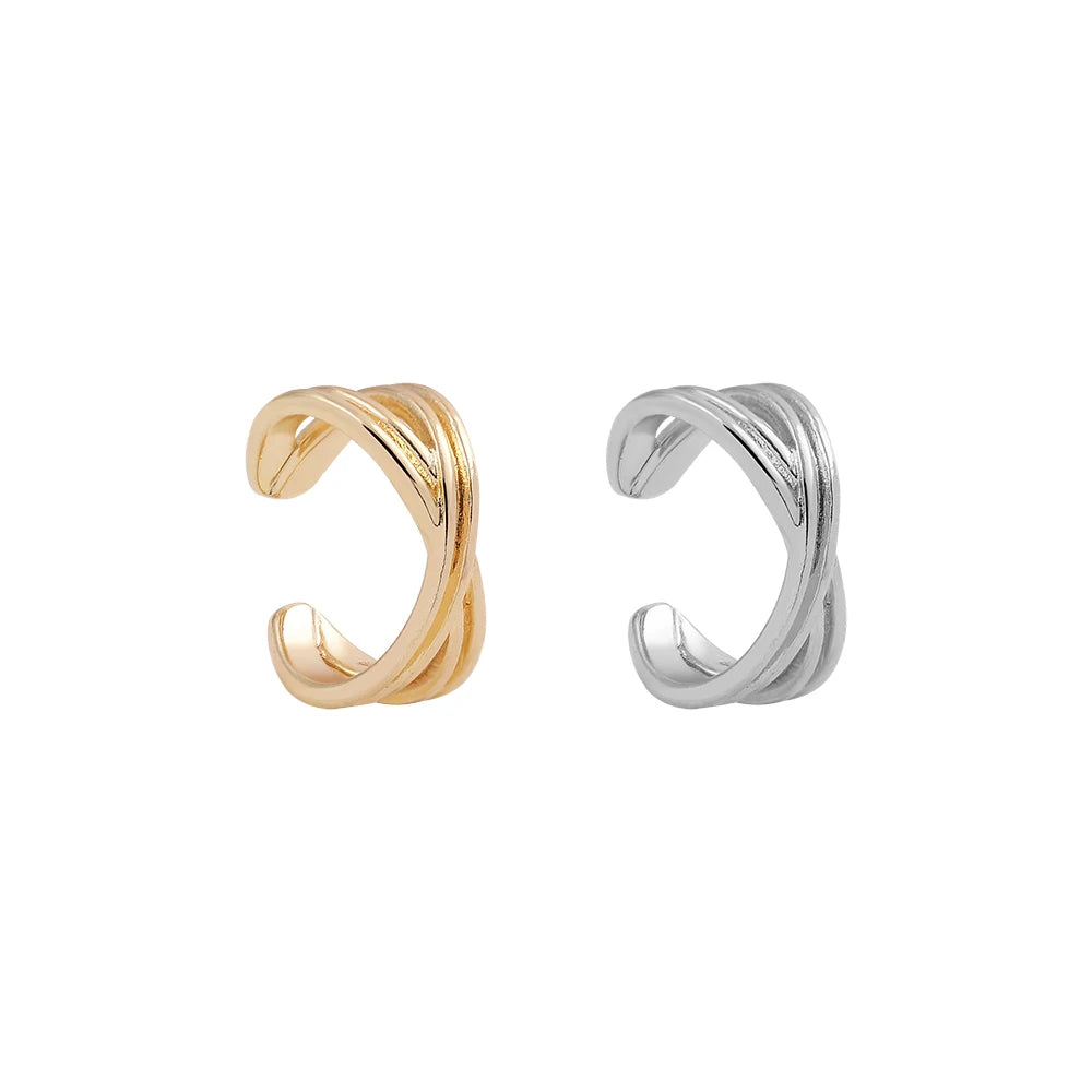 AmouraElegance Punk Fashion Gold Color Ear Cuff Earrings for Women | MINI Cute Small Earcuff Clip-On Earring | No Piercing Elegant Jewelry