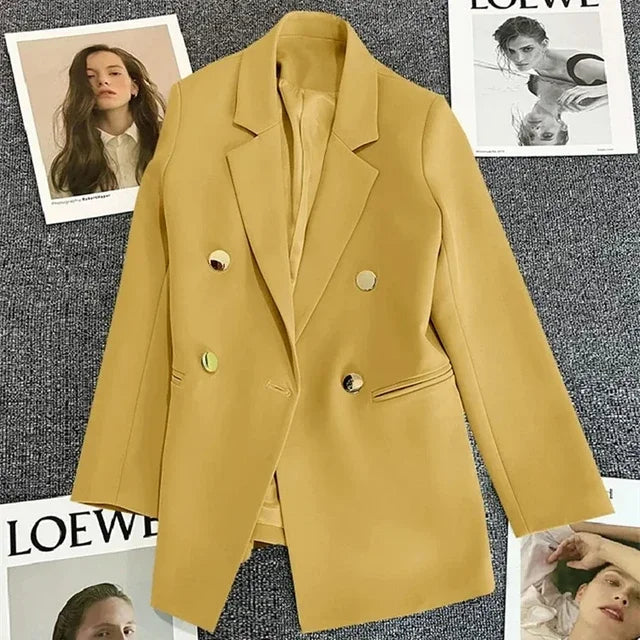Amoura Elegance Spring & Autumn Women’s Chic Casual Sports Blazer – Elegant Korean Fashion Outerwear Suit Coat
