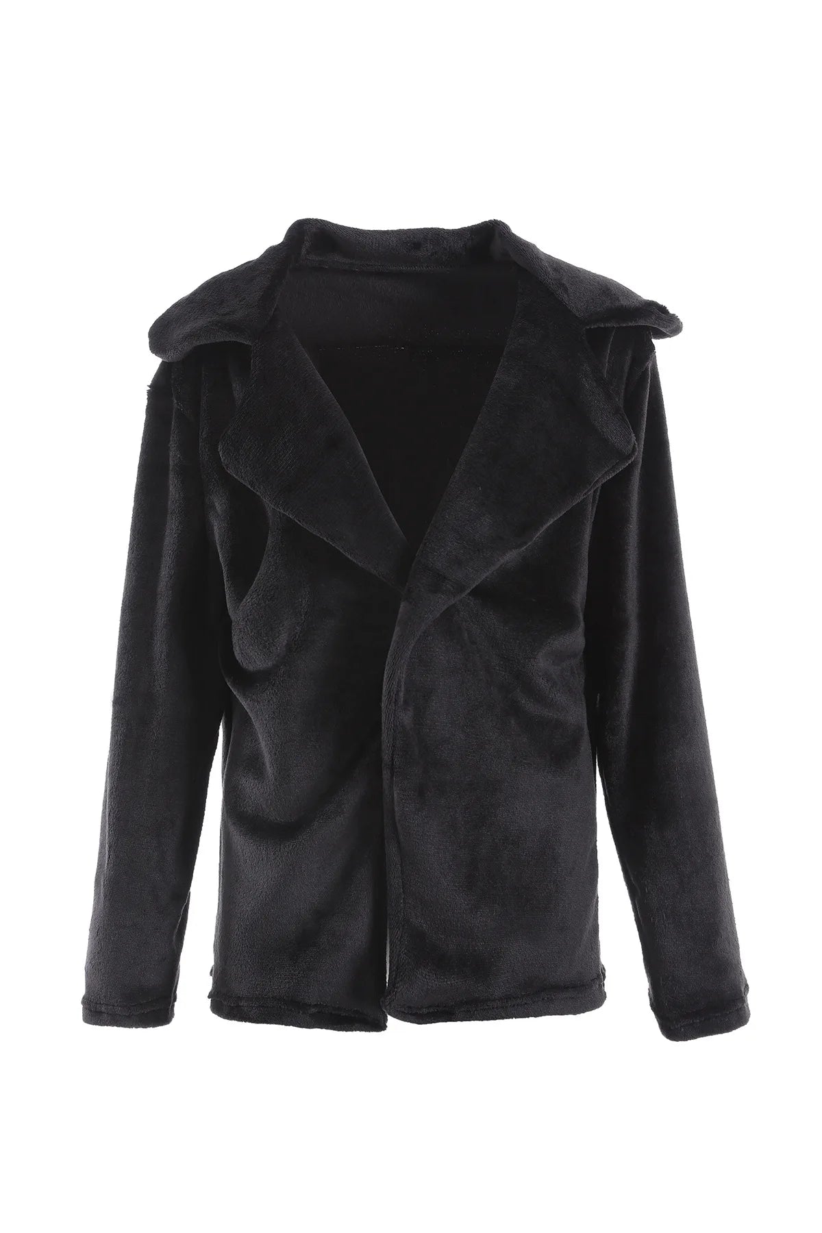 "Amoura Elegance Women's Plush Lapel Slim-Fit Jacket – European & American Fashion Sexy Autumn/Winter Outerwear for Stylish Comfort"