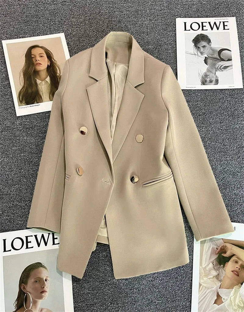 Amoura Elegance Spring & Autumn Women’s Chic Casual Sports Blazer – Elegant Korean Fashion Outerwear Suit Coat