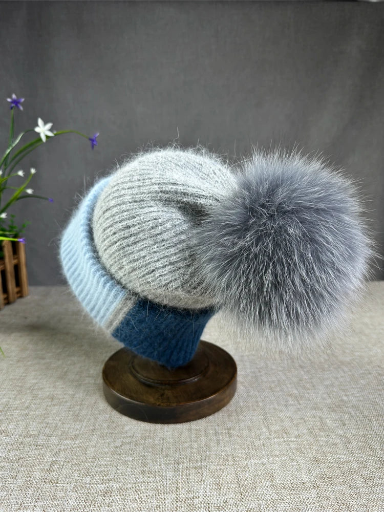 Amoura Elegance Cozy Knit Hat for Women - Chunky Knit Winter Beanie, Stylish Snow Hat for Cold Weather