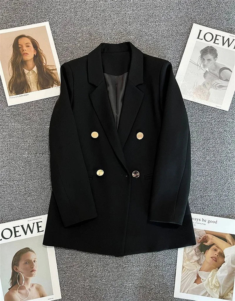 Amoura Elegance Spring & Autumn Women’s Chic Casual Sports Blazer – Elegant Korean Fashion Outerwear Suit Coat
