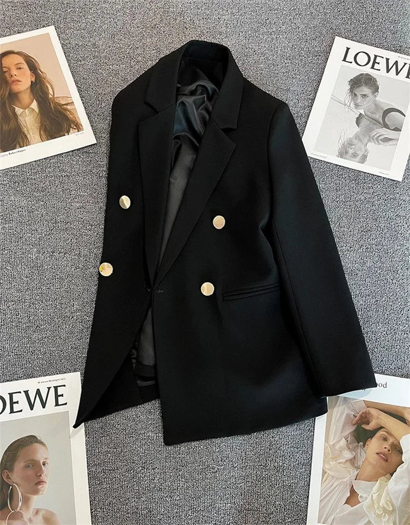 Amoura Elegance Spring & Autumn Women’s Chic Casual Sports Blazer – Elegant Korean Fashion Outerwear Suit Coat