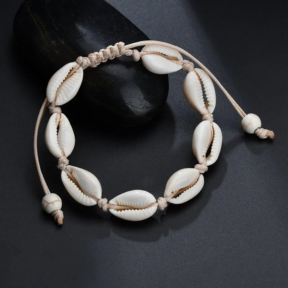 "AmouraElegance Bohemian Anklets for Women | Handmade Leather Woven Natural Foot Jewelry | Summer Beach Barefoot Bracelet for Ankle & Leg"