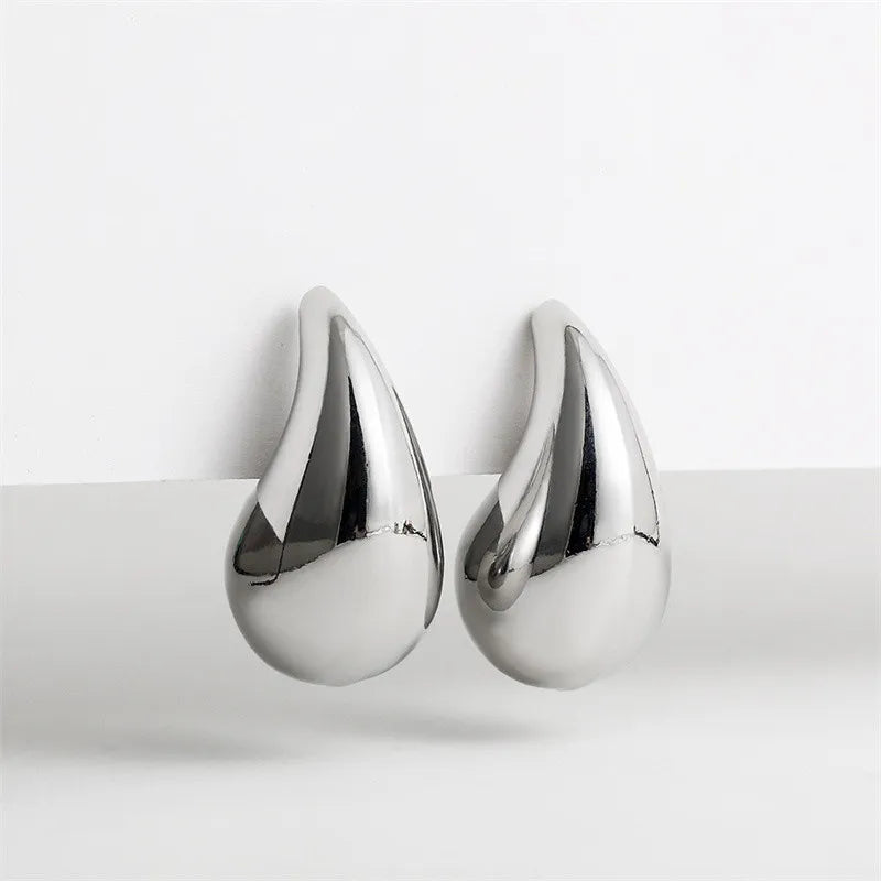 "AmouraElegance Irregular Metal Water Droplets Earrings | European & American Style Personalized Fashion Stud Earrings for Girls | Travel Accessories"