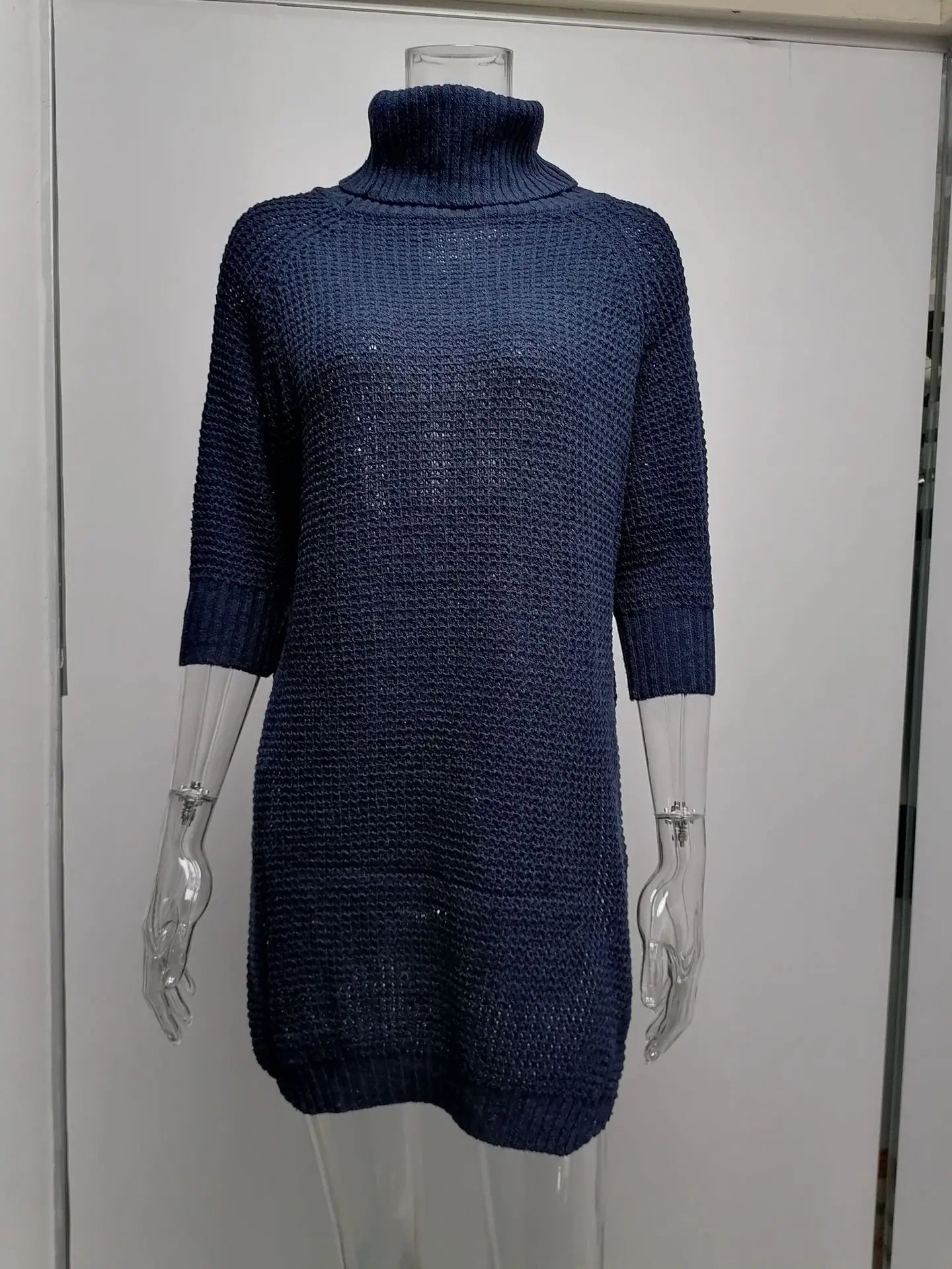"Amoura Elegance Women's Autumn Winter Turtleneck Sweater – Casual European & American Knitwear for Stylish Comfort"