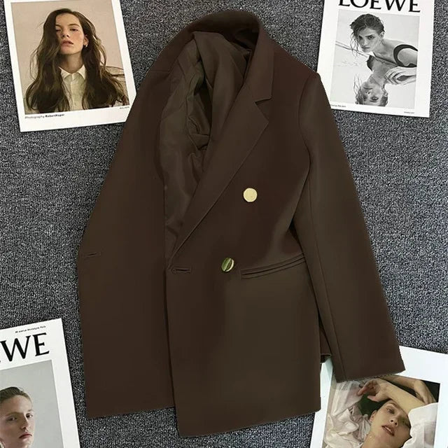 Amoura Elegance Spring & Autumn Women’s Chic Casual Sports Blazer – Elegant Korean Fashion Outerwear Suit Coat