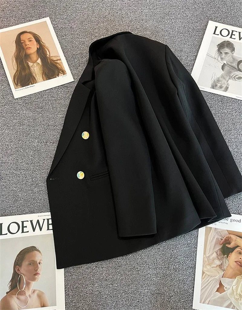 Amoura Elegance Spring & Autumn Women’s Chic Casual Sports Blazer – Elegant Korean Fashion Outerwear Suit Coat