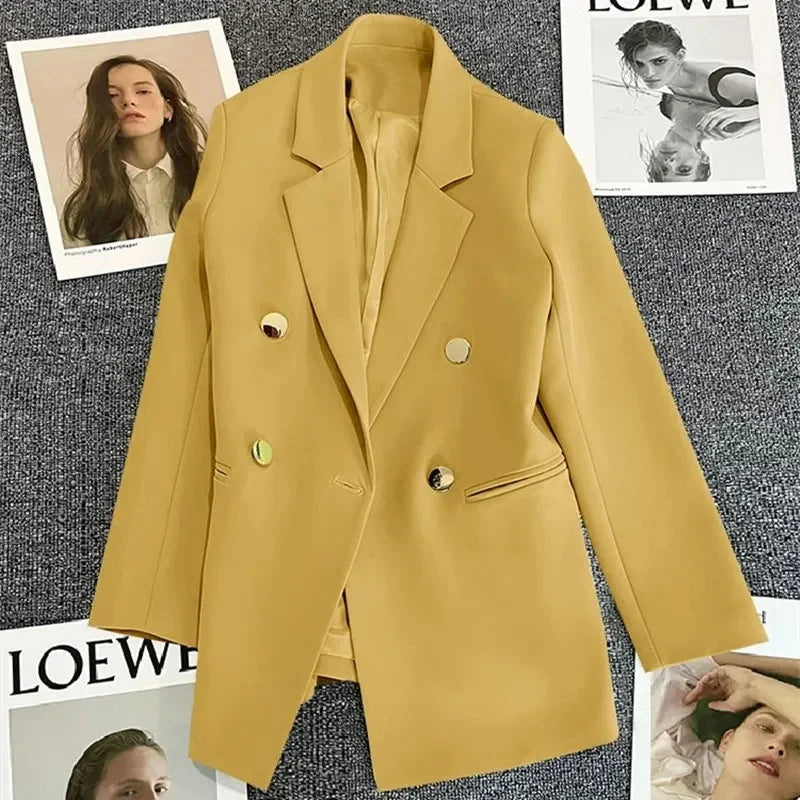 Amoura Elegance Spring & Autumn Women’s Chic Casual Sports Blazer – Elegant Korean Fashion Outerwear Suit Coat