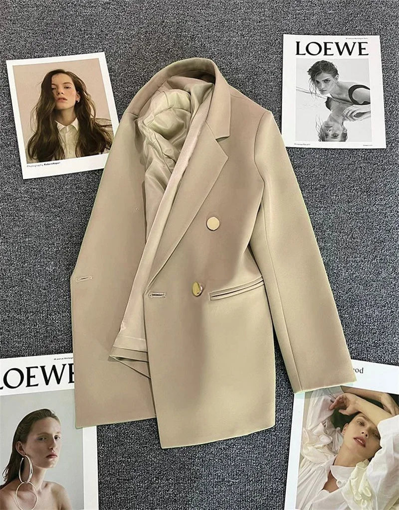 Amoura Elegance Spring & Autumn Women’s Chic Casual Sports Blazer – Elegant Korean Fashion Outerwear Suit Coat