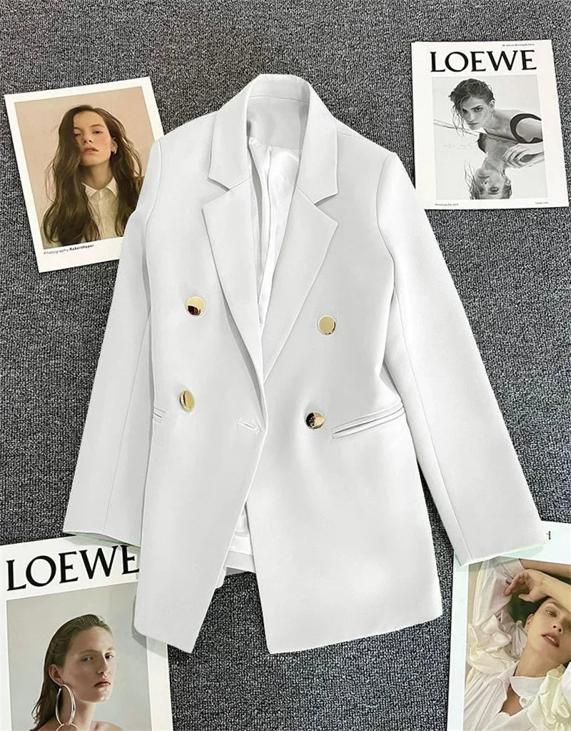 Amoura Elegance Spring & Autumn Women’s Chic Casual Sports Blazer – Elegant Korean Fashion Outerwear Suit Coat