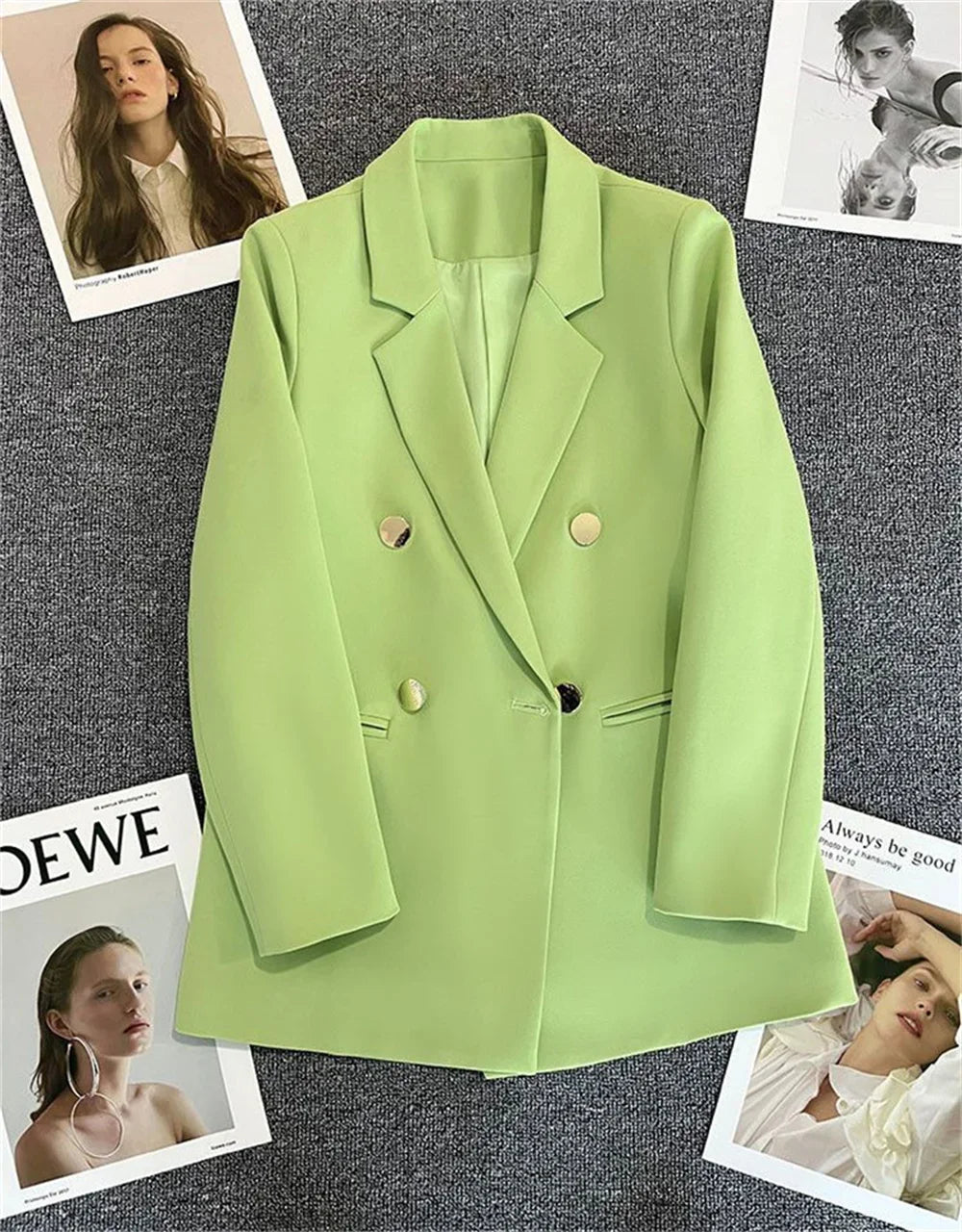 Amoura Elegance Spring & Autumn Women’s Chic Casual Sports Blazer – Elegant Korean Fashion Outerwear Suit Coat