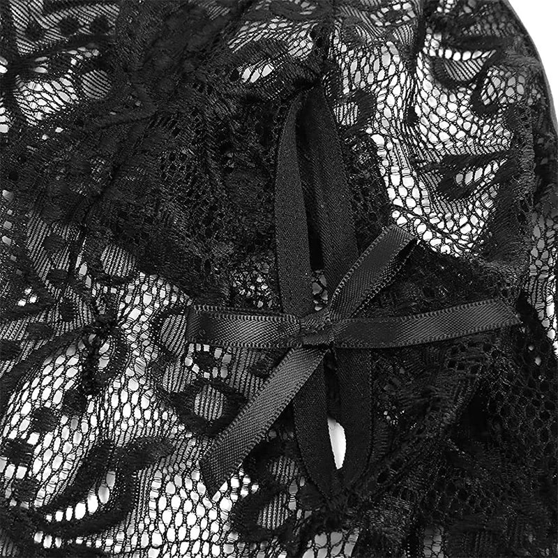Amoura Elegance |Crotchless Lace Babydoll Lingerie - Sexy Erotic Bodysuit & Open Costume
