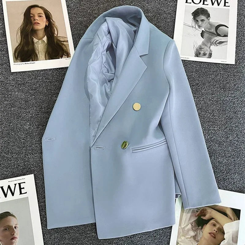 Amoura Elegance Spring & Autumn Women’s Chic Casual Sports Blazer – Elegant Korean Fashion Outerwear Suit Coat