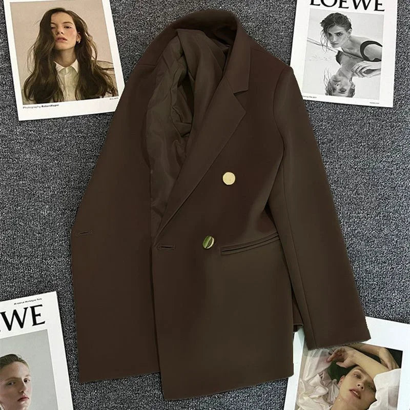Amoura Elegance Spring & Autumn Women’s Chic Casual Sports Blazer – Elegant Korean Fashion Outerwear Suit Coat
