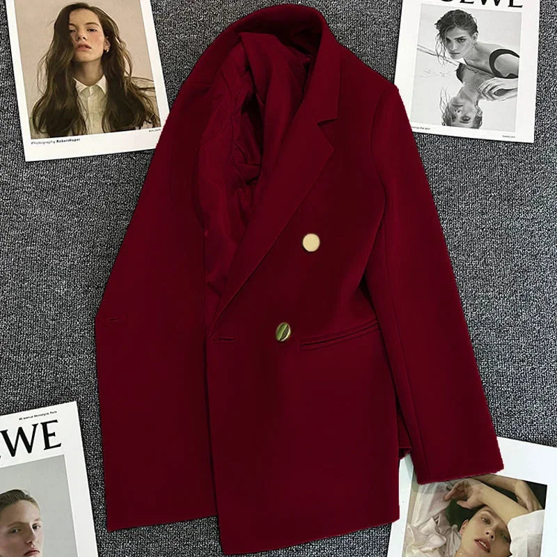 Amoura Elegance Spring & Autumn Women’s Chic Casual Sports Blazer – Elegant Korean Fashion Outerwear Suit Coat