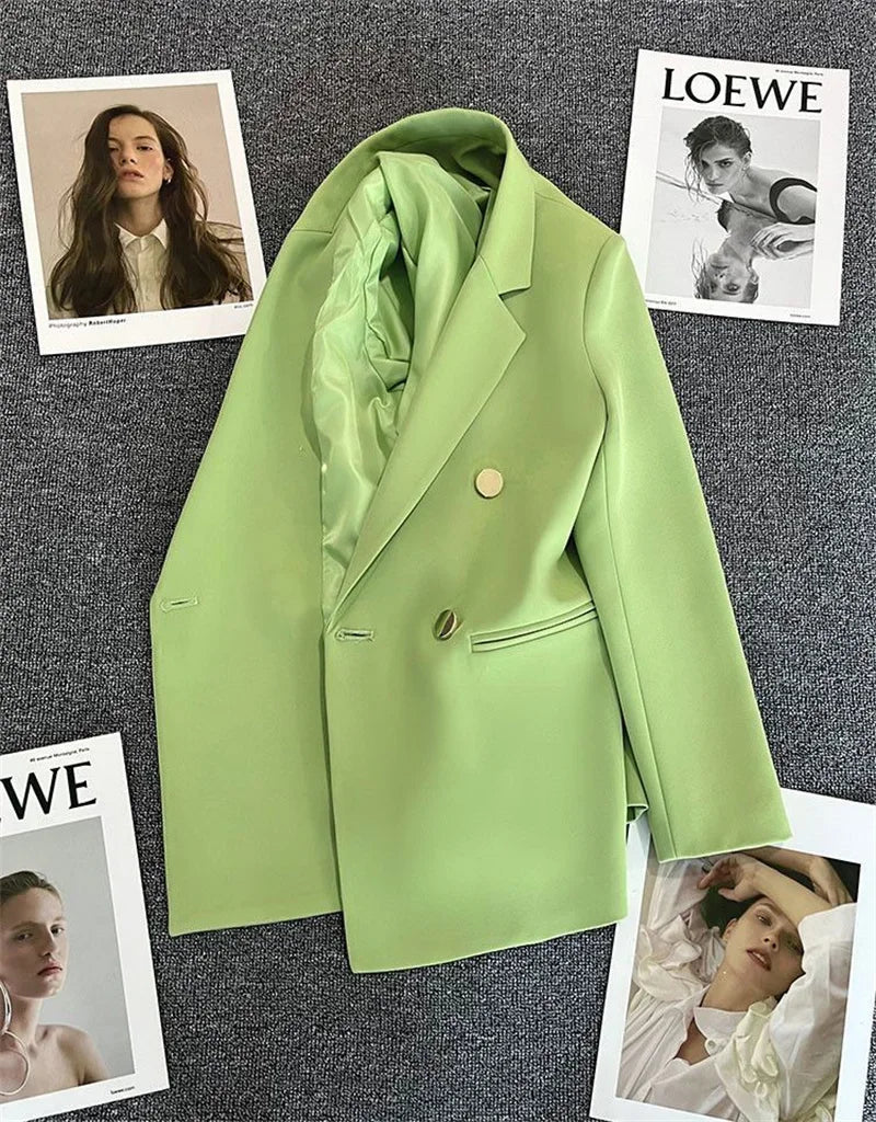 Amoura Elegance Spring & Autumn Women’s Chic Casual Sports Blazer – Elegant Korean Fashion Outerwear Suit Coat