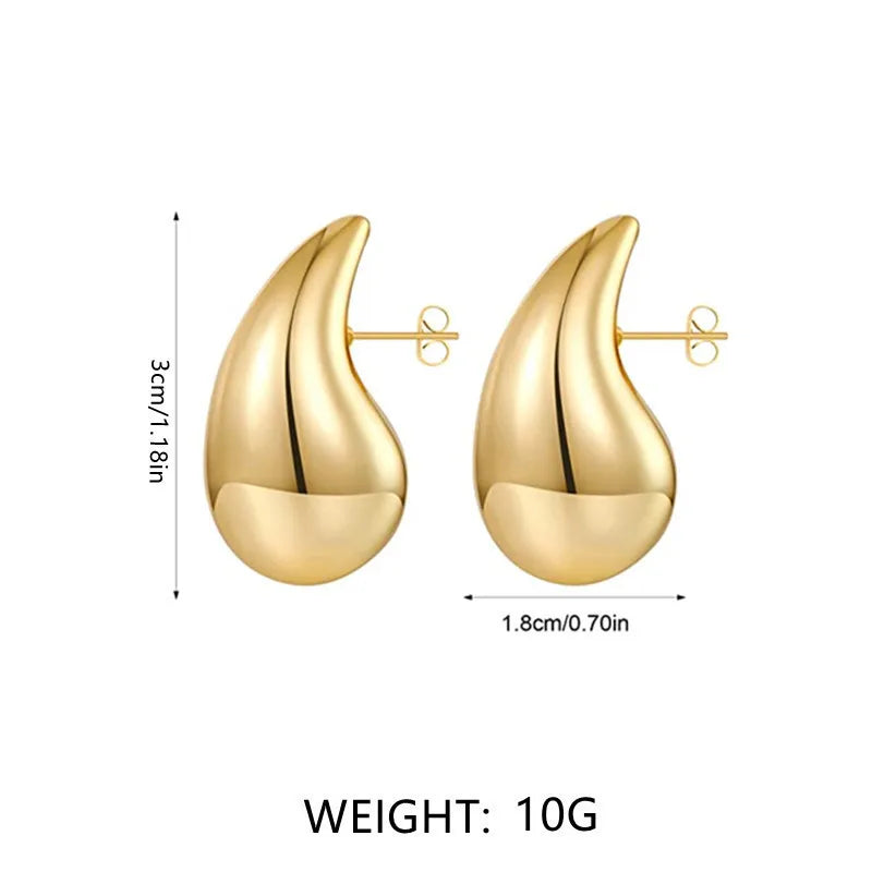 "AmouraElegance Irregular Metal Water Droplets Earrings | European & American Style Personalized Fashion Stud Earrings for Girls | Travel Accessories"