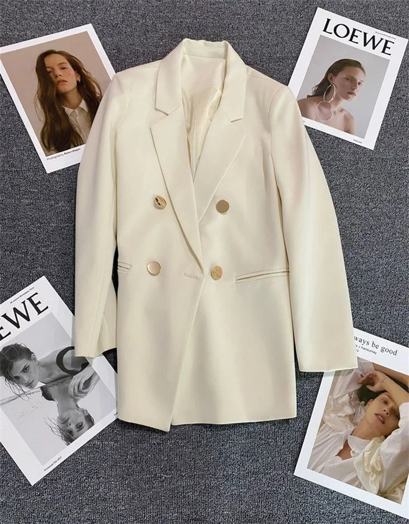 Amoura Elegance Spring & Autumn Women’s Chic Casual Sports Blazer – Elegant Korean Fashion Outerwear Suit Coat