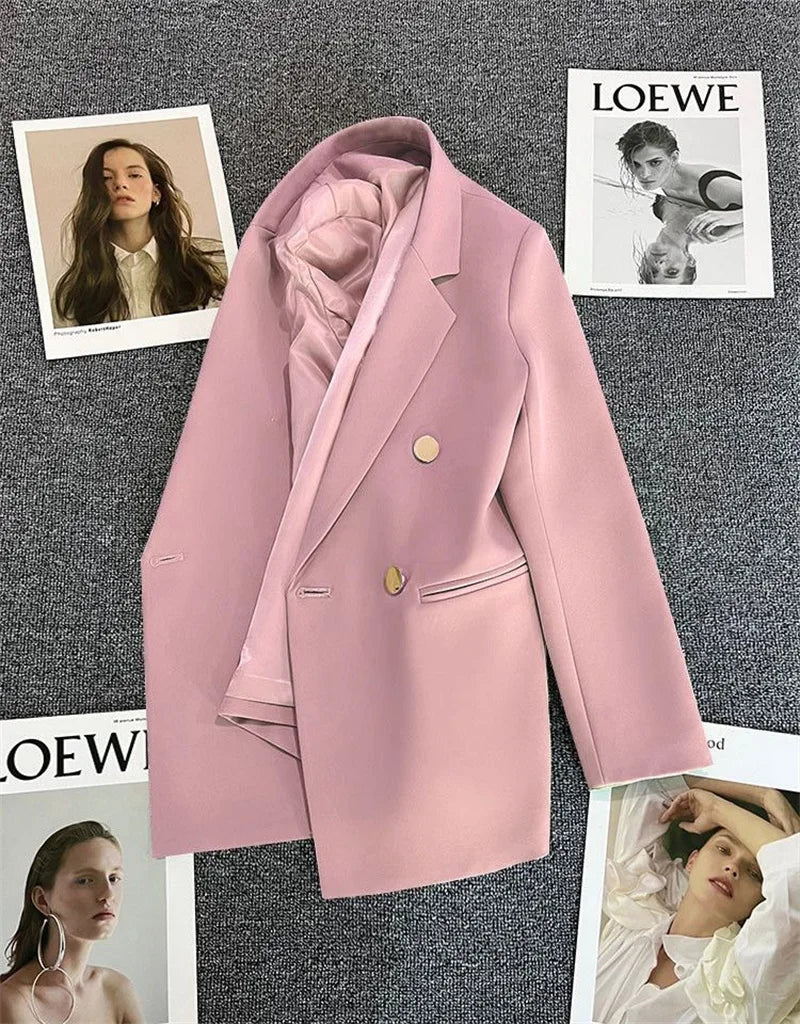 Amoura Elegance Spring & Autumn Women’s Chic Casual Sports Blazer – Elegant Korean Fashion Outerwear Suit Coat
