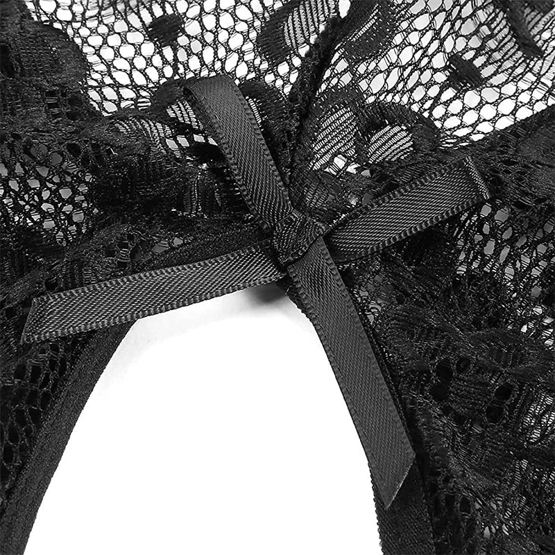 Amoura Elegance |Crotchless Lace Babydoll Lingerie - Sexy Erotic Bodysuit & Open Costume