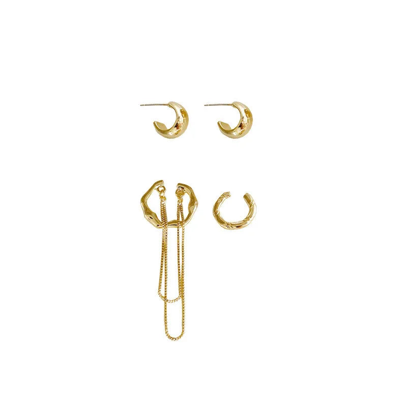 AmouraElegance Women Gold Color Ear Cuff Non-Piercing Ear Clips | Fake Cartilage Earrings Clip-On Jewelry for Women | No Hole Required