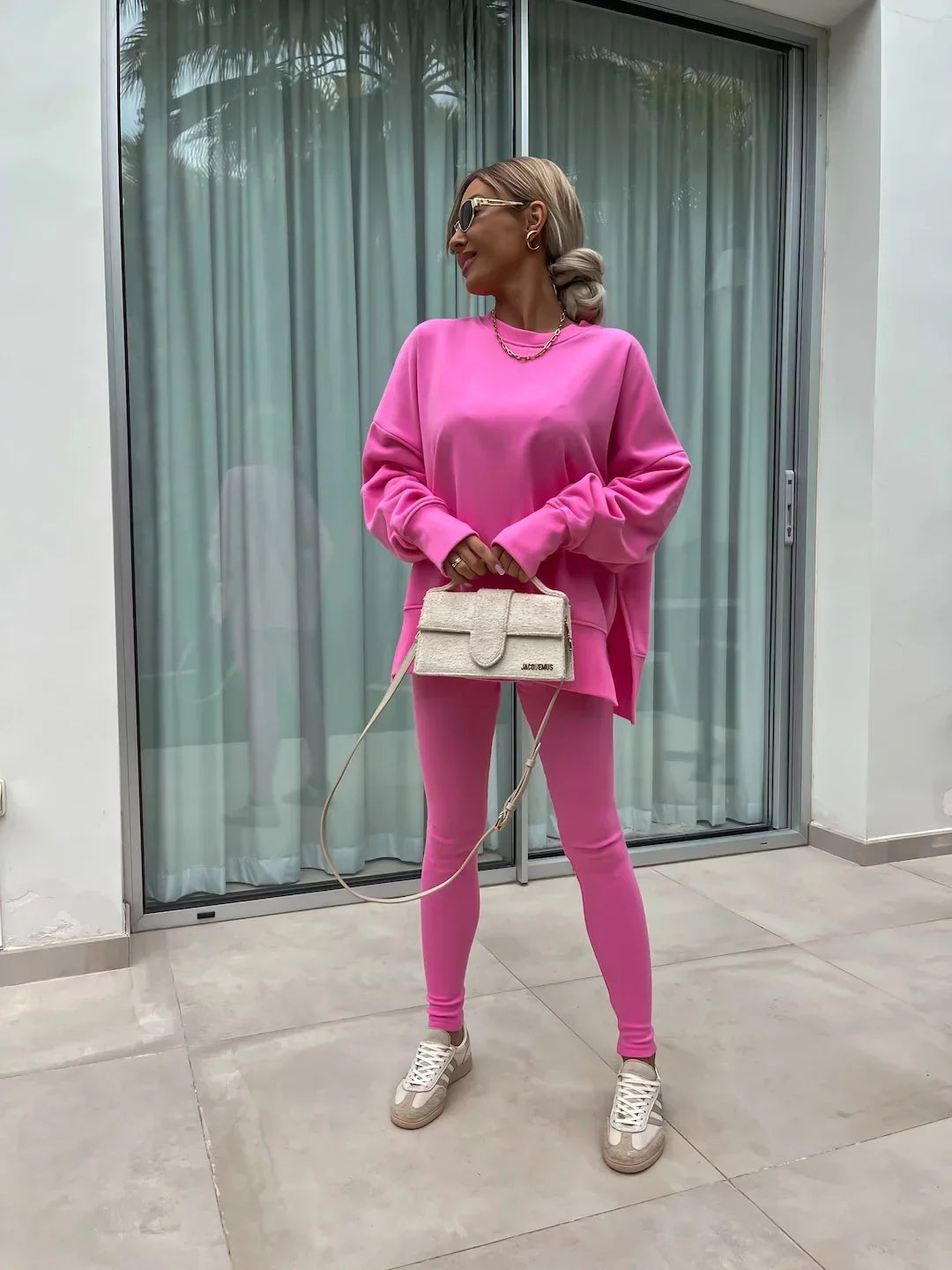 Amoura Elegance Women's Two-Piece Suit – Spring Casual Hoodie and Slim-Fit Trousers Set