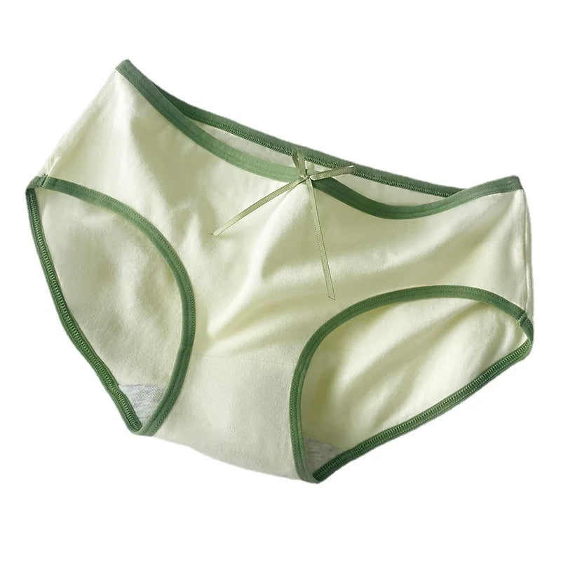 Amoura Elegance 5PCS Cute Print Cotton Intimates – Middle-Waist Women’s Panties