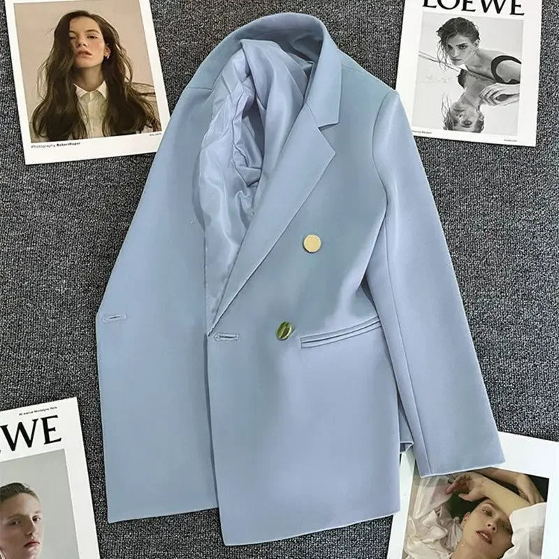 Amoura Elegance Spring & Autumn Women’s Chic Casual Sports Blazer – Elegant Korean Fashion Outerwear Suit Coat