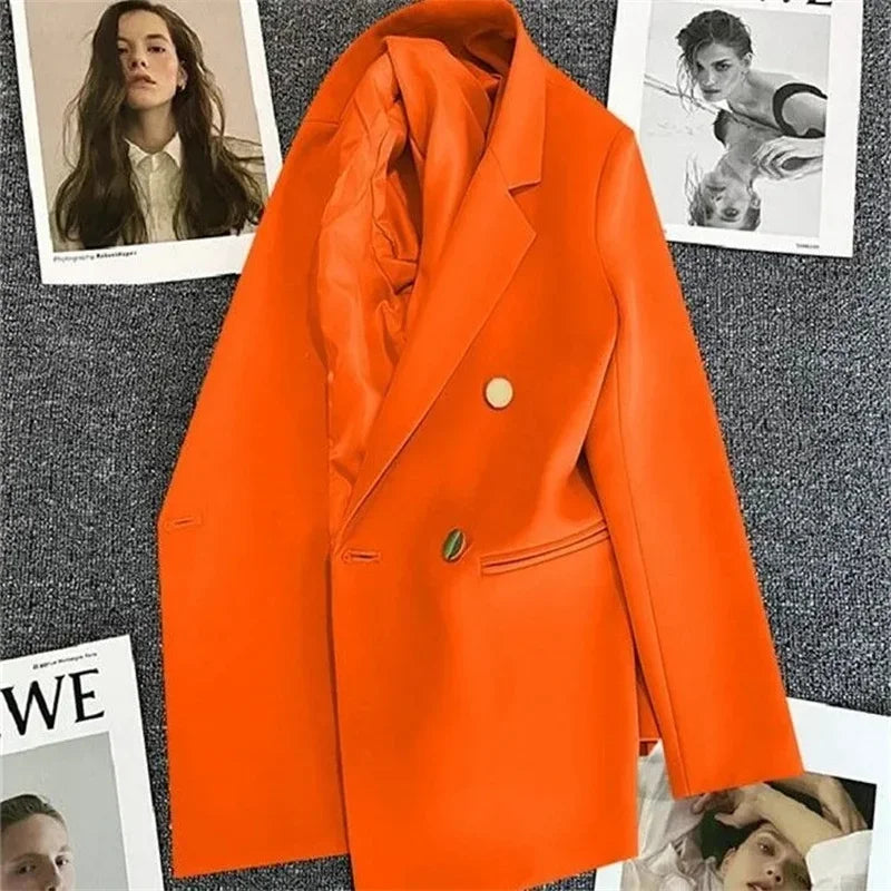 Amoura Elegance Spring & Autumn Women’s Chic Casual Sports Blazer – Elegant Korean Fashion Outerwear Suit Coat