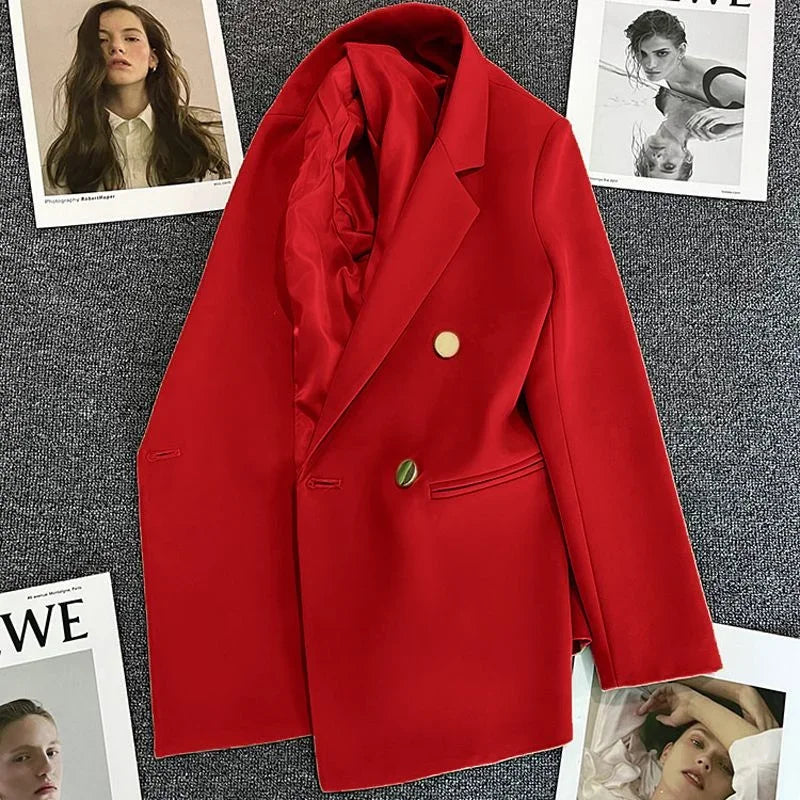 Amoura Elegance Spring & Autumn Women’s Chic Casual Sports Blazer – Elegant Korean Fashion Outerwear Suit Coat