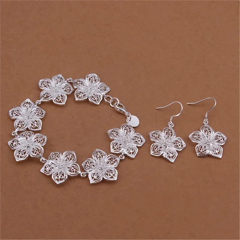 "Amoura Elegance 925 Sterling Silver Tassel Beads Jewelry Set – Fashion Necklace, Earrings & Bracelet Set for Party & Wedding Gift"