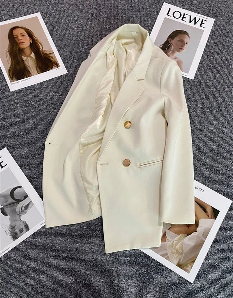 Amoura Elegance Spring & Autumn Women’s Chic Casual Sports Blazer – Elegant Korean Fashion Outerwear Suit Coat
