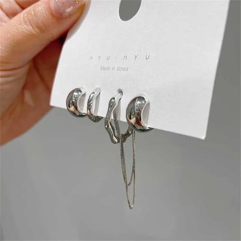 AmouraElegance Women Gold Color Ear Cuff Non-Piercing Ear Clips | Fake Cartilage Earrings Clip-On Jewelry for Women | No Hole Required