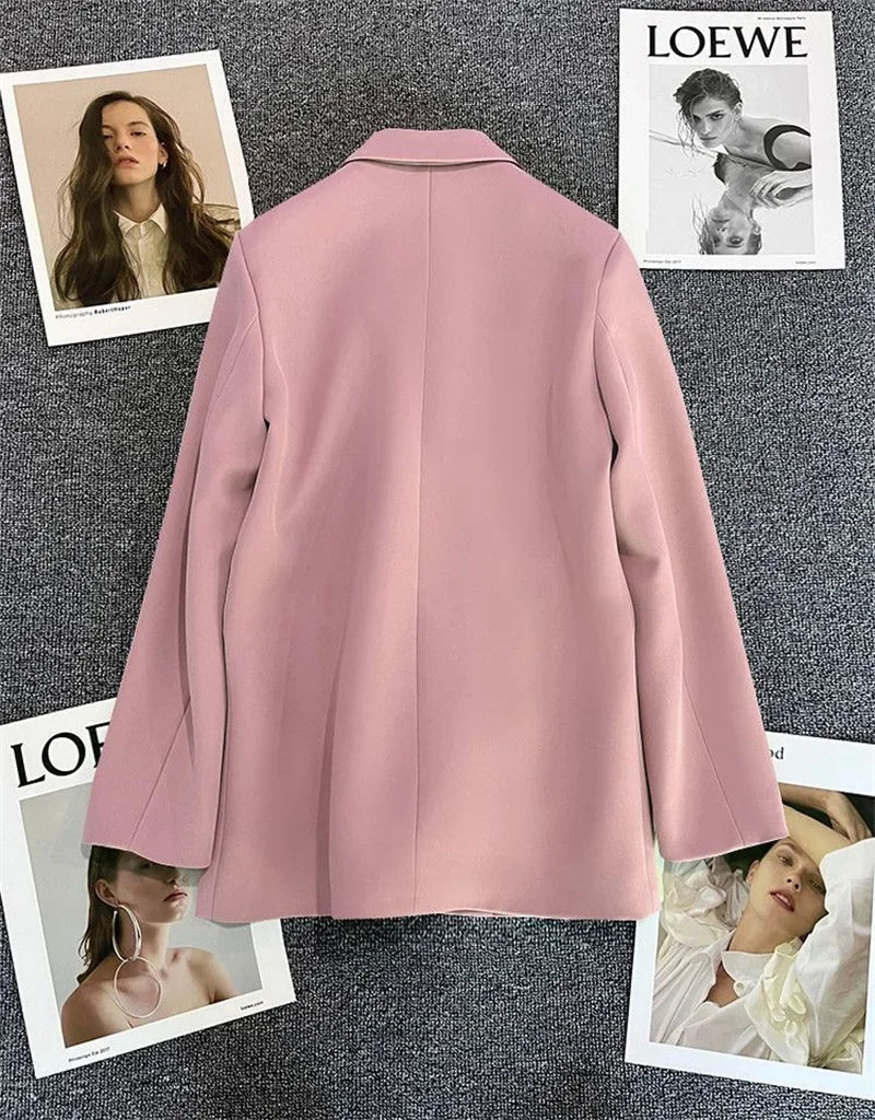 Amoura Elegance Spring & Autumn Women’s Chic Casual Sports Blazer – Elegant Korean Fashion Outerwear Suit Coat