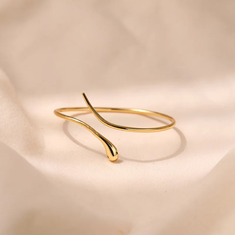 Amoura Elegance Snake Shape Metal Bracelet - European & American Style Personalized Fashion Bracelet for Women | Perfect for Travel & Wedding Accessories 2024